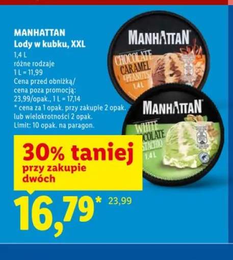 Lody w kubku XXL Chocolate Caramel Peanuts Manhattan