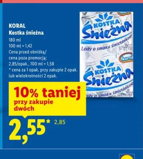 Lody Kostka śnieżna Koral