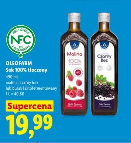 Sok 100% tłoczony Oleofarm burak laktofermentowany
