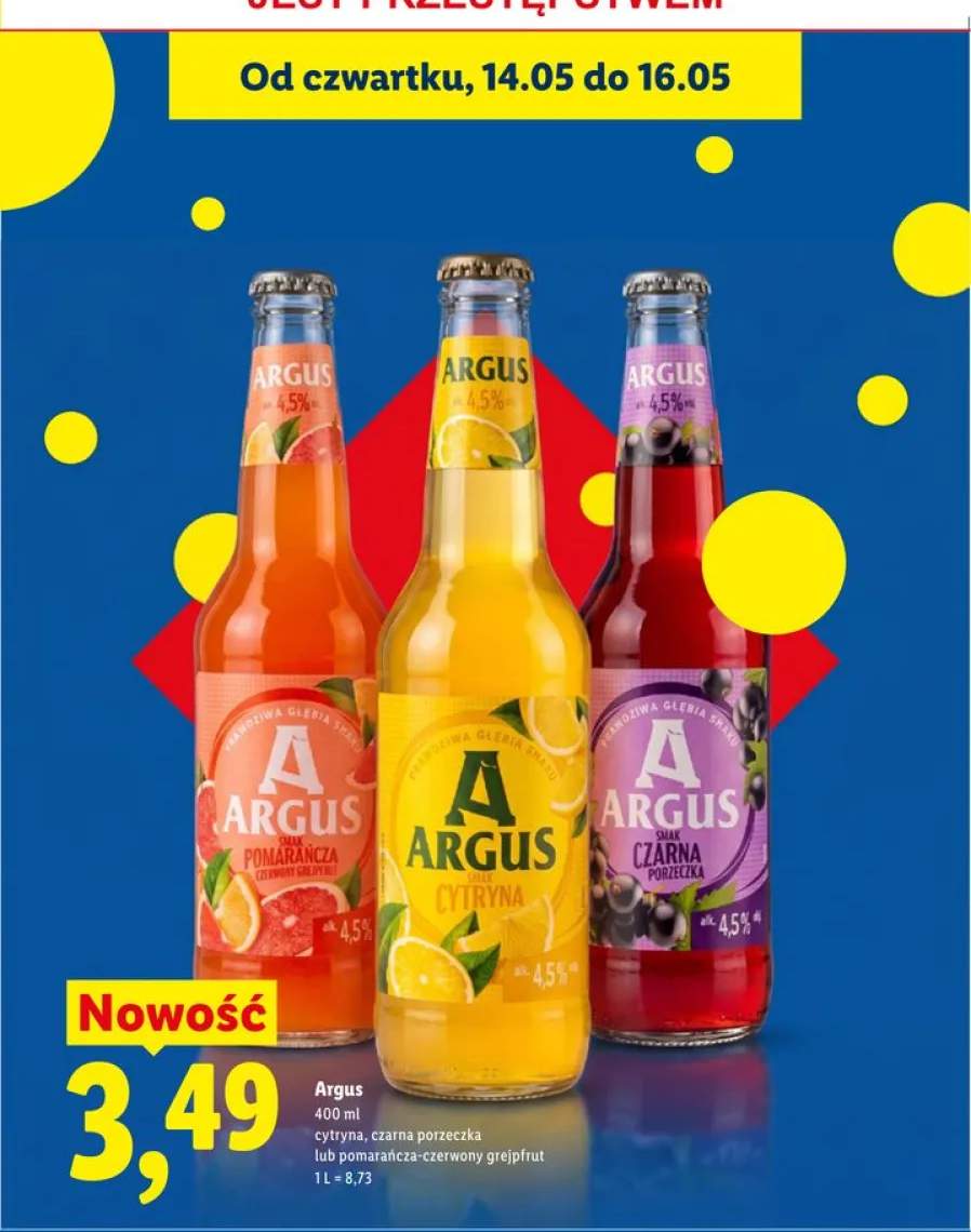 Piwo Argus pomarańcza-czerwony grejpfrut