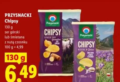 Chipsy Przysnacki śmietana z nutą czosnku