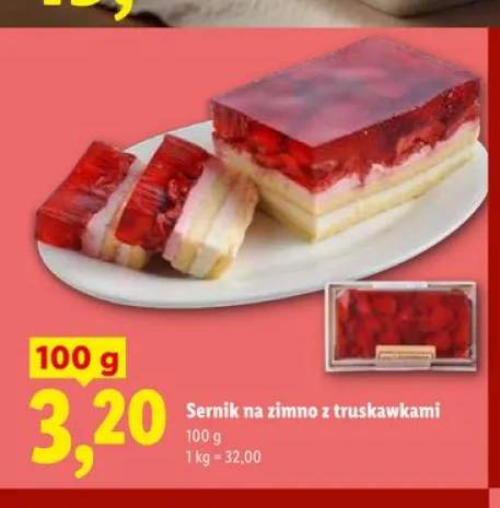 Sernik na zimno z truskawkami