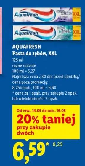 Pasta do zębów AQUAFRESH XXL active white