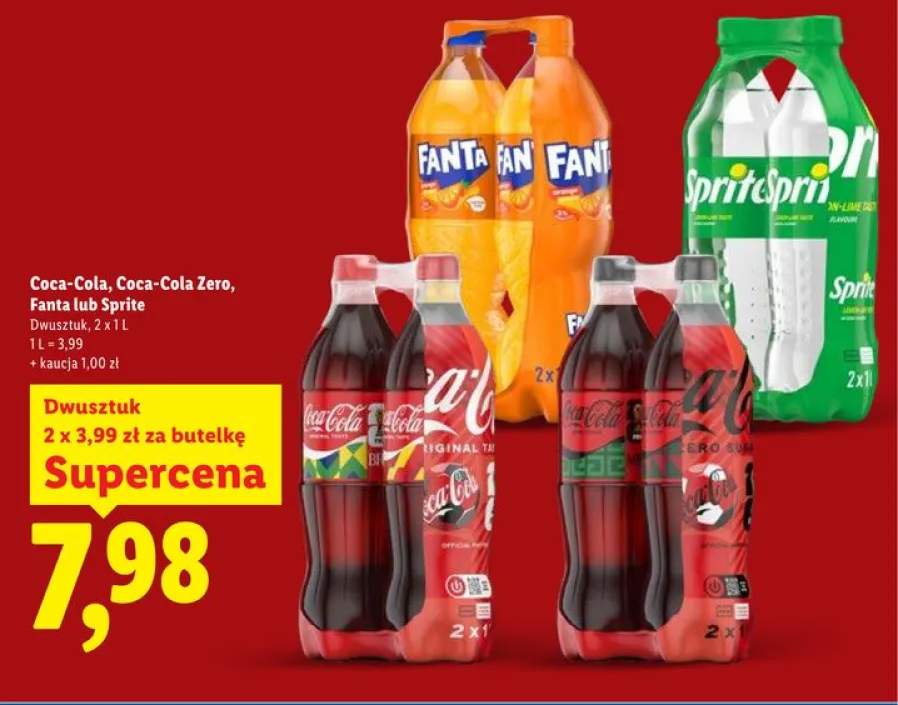 Napój gazowany Fanta 2-pak 1l