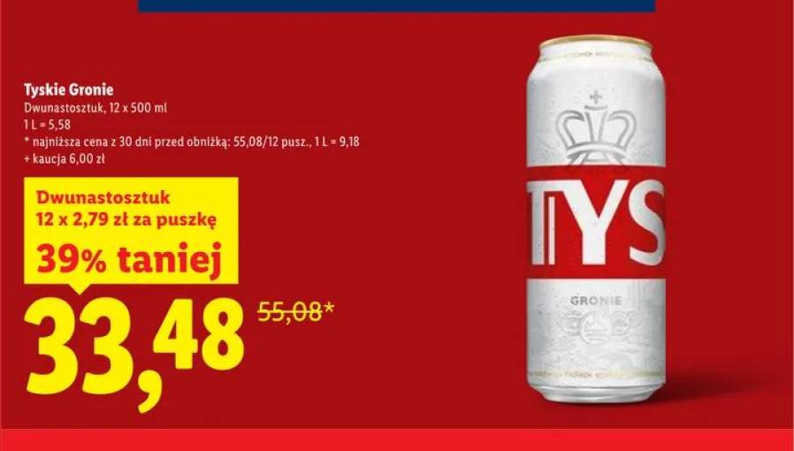 Piwo Tyskie Gronie 12-pak 500ml
