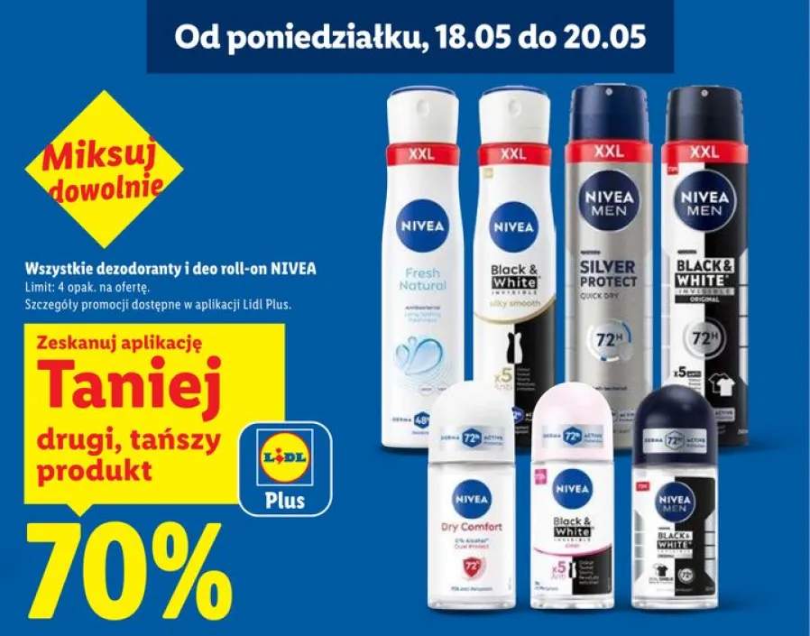 Dezodorant NIVEA Black & White Invisible silky smooth XXL