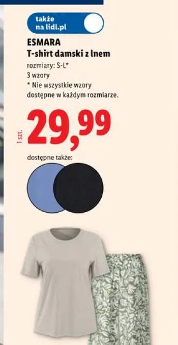 T-shirt damski z lnem ESMARA
