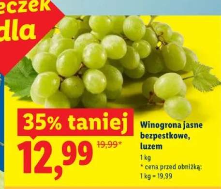 Winogrona jasne bezpestkowe luzem