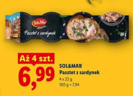 Pasztet z sardynek SOL&MAR 4-pak 22g