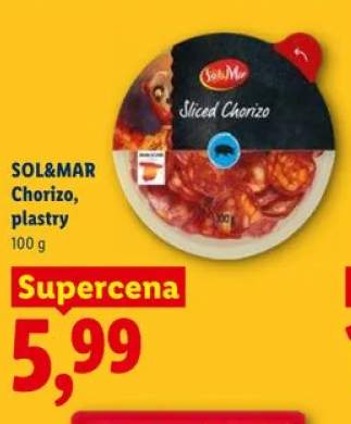 Chorizo plastry Sol&Mar