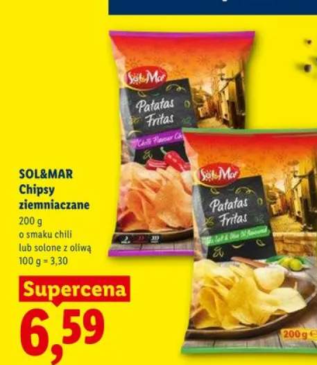 Chipsy ziemniaczane SOL&MAR solone z oliwą