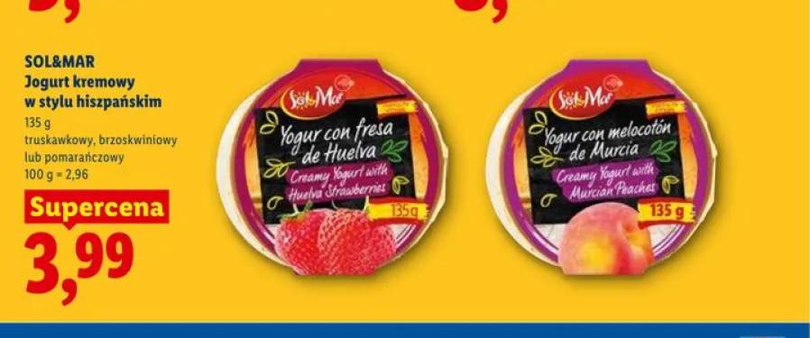 Jogurt kremowy w stylu hiszpańskim SOL&MAR truskawkowy