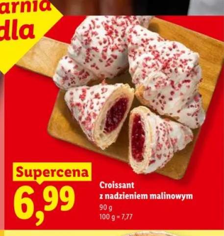 Croissant z nadzieniem malinowym