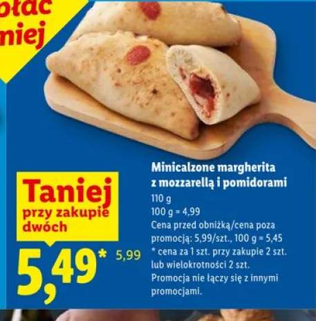 Minicalzone margherita z mozzarellą i pomidorami