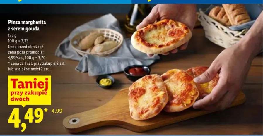 Pinsa margherita z serem gouda