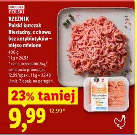 Polski kurczak Biesiadny z chowu bez antybiotyków mięso mielone Rzeźnik