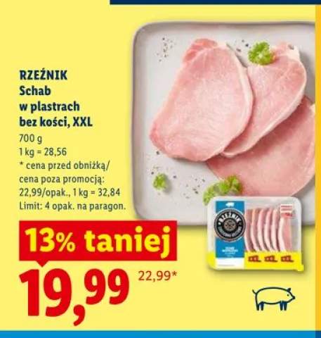 Schab w plastrach bez kości XXL Rzeźnik