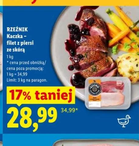 Kaczka - filet z piersi ze skórą Rzeźnik