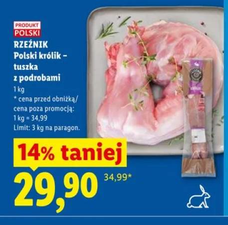 Polski królik - tuszka z podrobami Rzeźnik