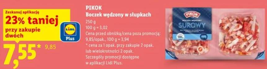 Boczek wędzony w słupkach PIKOK
