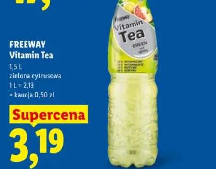 Napój Freeway Vitamin Tea zielona cytrusowa 1,5l