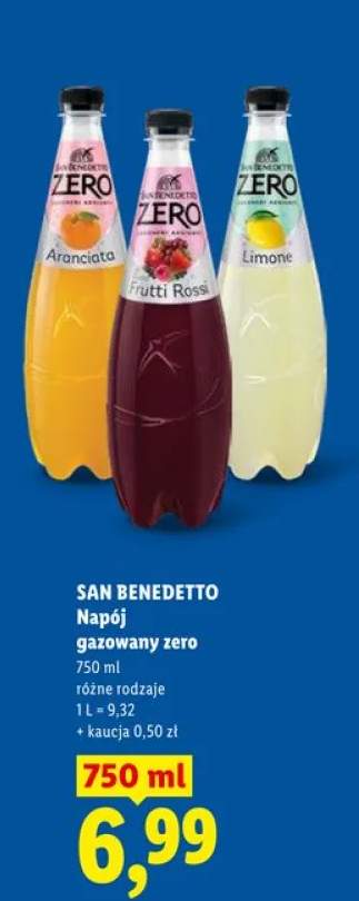Napój gazowany zero SAN BENEDETTO Limone