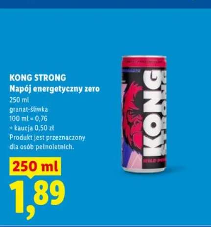 Napój energetyczny zero KONG STRONG granat-śliwka