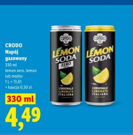Napój gazowany CRODO lemon