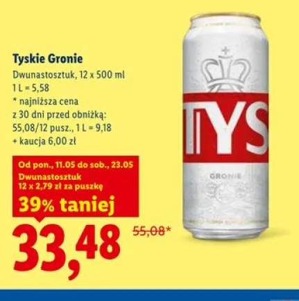 Piwo Tyskie Gronie 12-pak 500ml