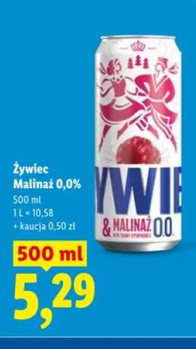 Piwo bezalkoholowe Żywiec Malinaż 0,0%