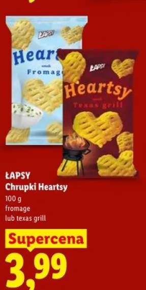 Chrupki ŁAPSY Heartsy fromage