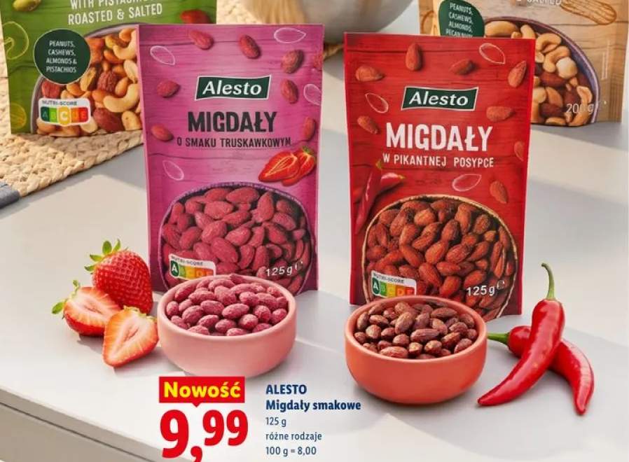 Migdały o smaku truskawkowym Alesto