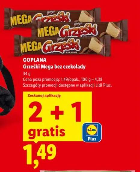 Wafelek Grześki Mega bez czekolady Goplana