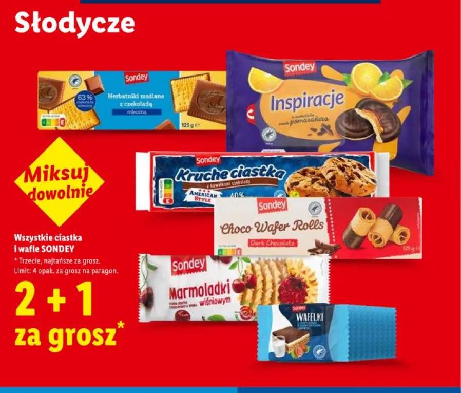 Ciastka i wafle Sondey