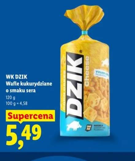 Wafle kukurydziane o smaku sera WK DZIK