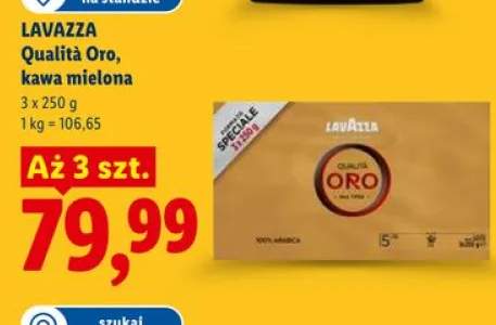 Kawa mielona LAVAZZA Qualità Oro 3-pak 250g