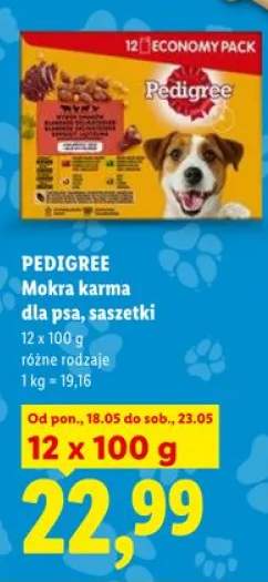 Mokra karma dla psa Pedigree 12-pak 100g