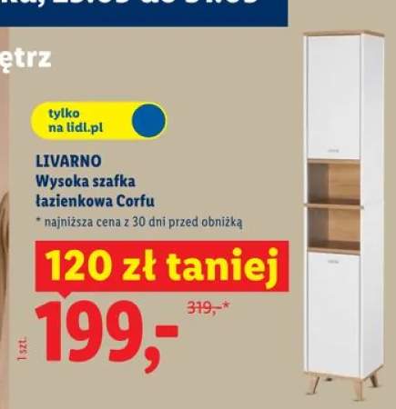 Wysoka szafka łazienkowa LIVARNO Corfu
