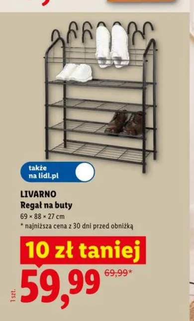 Regał na buty LIVARNO 69x88x27cm