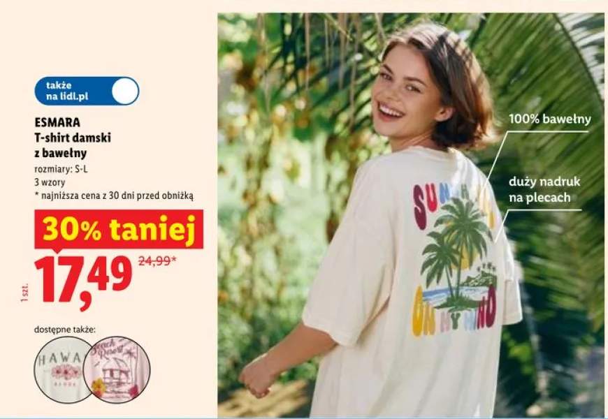 T-shirt damski z bawełny ESMARA
