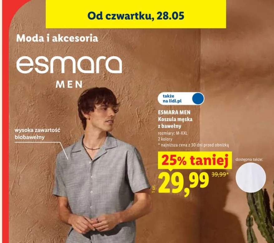 Koszula męska z bawełny Esmara Men