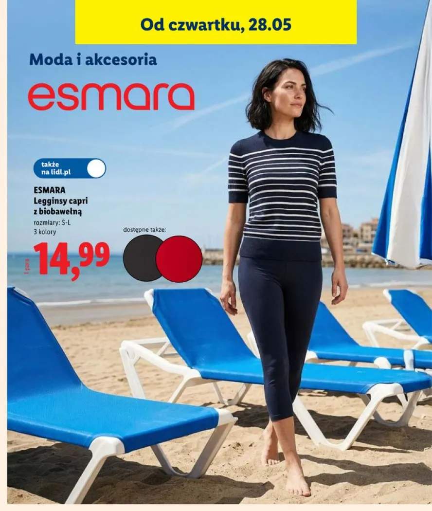 Legginsy capri z biobawełną ESMARA