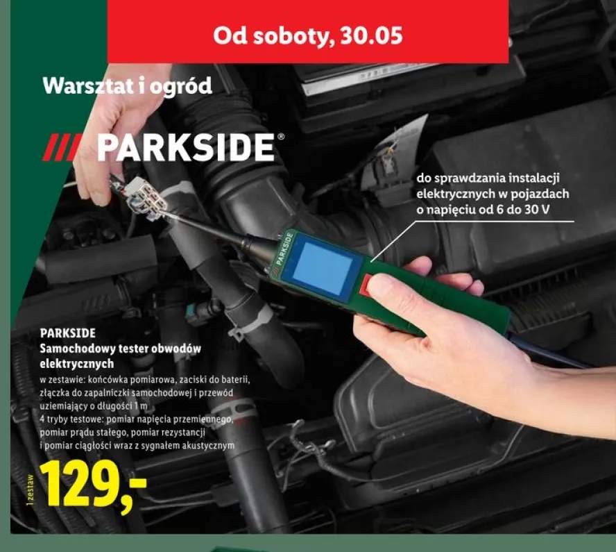 Samochodowy tester obwodów elektrycznych PARKSIDE