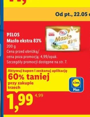 Masło ekstra 83% Pilos