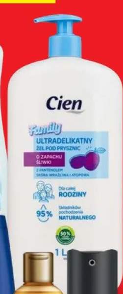 Ultradelikatny żel pod prysznic Cien Family o zapachu śliwki