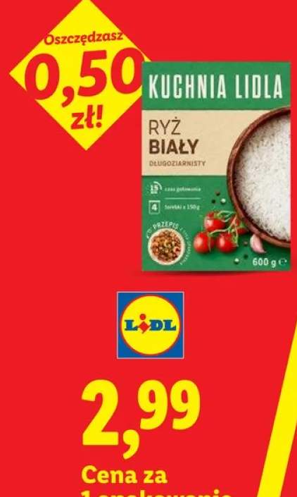 Ryż biały długoziarnisty Kuchnia Lidla