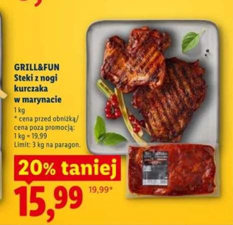 Steki z nogi kurczaka w marynacie