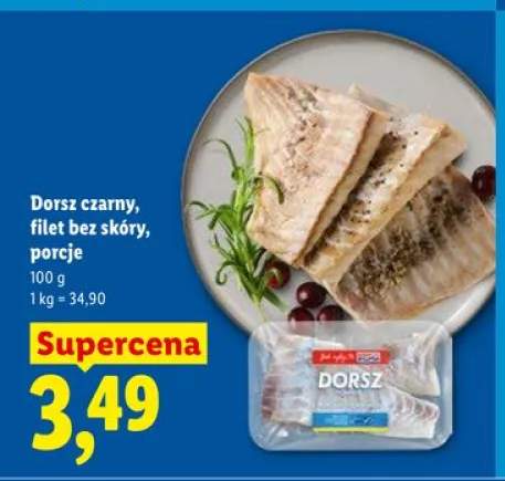 Dorsz czarny filet bez skóry porcje