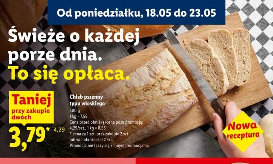 Chleb pszenny typu włoskiego