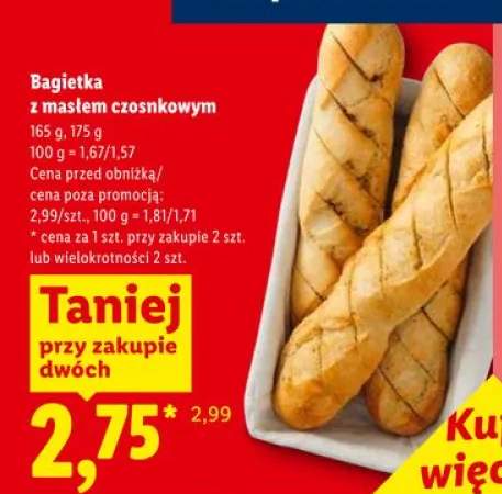 Bagietka z masłem czosnkowym